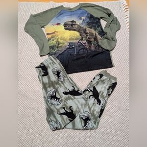 Wonder Nation Green and Black Pajama Set